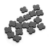 Natural Black Onyx flat back cutting Four Leaf Clover