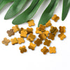 Natural Tiger eye stone Four Leaf Clover