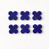 Natural Loose Lapis Lazuli Four Leaf Clover For Jewelry Making