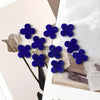 Natural Loose Lapis Lazuli Four Leaf Clover For Jewelry Making