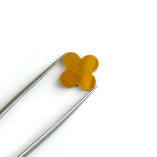 Heavy Zircon Tiger's Eye Stone Four Leaf Clover Loose Stone