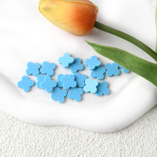 Synthetic Turquoise Loose Gemstones Four Leaf Clover