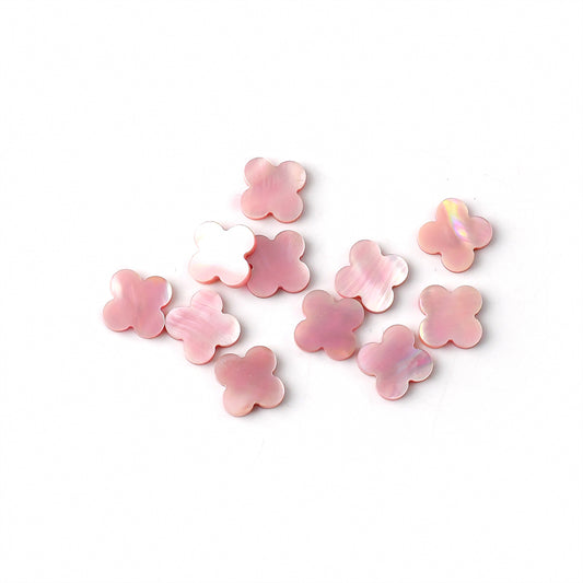 Natural Pink Mother Of Pearl Four Leaf Clover